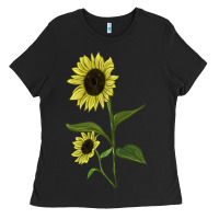 Black Buttercream Sunflower Ladies Tee - LillyAllenDesigns
