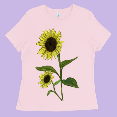 Buttercream Sunflower Ladies Tee Designed By Lillyallendesigns