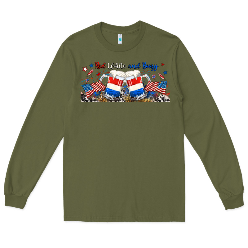 Red White And Boozy Libbey Glass Long Sleeve Tee by RanaPortraitStore | Teevron