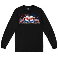 Black red white and boozy libbey glass Long Sleeve Tee - RanaPortraitStore