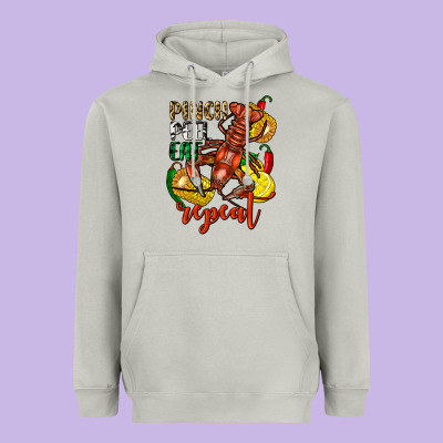 Pinch Peel Eat Repeat Crawfish Heavyweight Hoodie Designed By Fadigitalartstudio