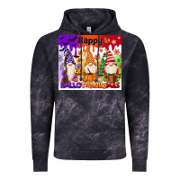 Cloud Black happy hallothanksmas gnomies Vintage Hoodie - MaliasSmallBusiness