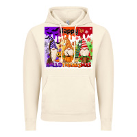 Vintage Artic happy hallothanksmas gnomies Vintage Hoodie - MaliasSmallBusiness