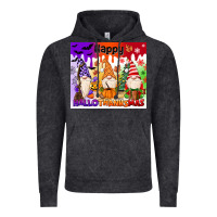 Vintage Black happy hallothanksmas gnomies Vintage Hoodie - MaliasSmallBusiness