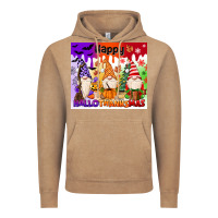 Vintage Coffee happy hallothanksmas gnomies Vintage Hoodie - MaliasSmallBusiness
