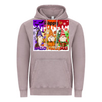 Vintage Zinc happy hallothanksmas gnomies Vintage Hoodie - MaliasSmallBusiness