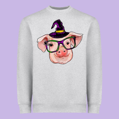 Pig With Halloween Heavyweight Sweatshirt Designed By Ranaportraitstore