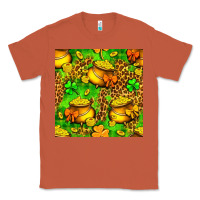 Copper St. Patrick's pot of gold seamless pattern Classic Tee - BundleAndBundleShop