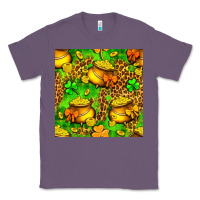 Lavender St. Patrick's pot of gold seamless pattern Classic Tee - BundleAndBundleShop