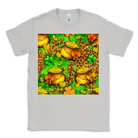 Moon Dust St. Patrick's pot of gold seamless pattern Classic Tee - BundleAndBundleShop