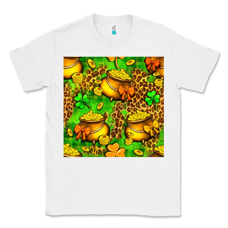 St. Patrick's Pot Of Gold Seamless Pattern Classic Tee by BundleAndBundleShop | Teevron