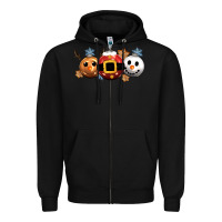 Black christmas Zipper Hoodie - CowGirlArtShop