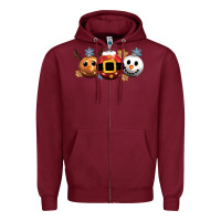 Burgundy christmas Zipper Hoodie - CowGirlArtShop