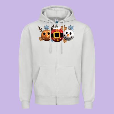 Christmas Zipper Hoodie Designed By Cowgirlartshop