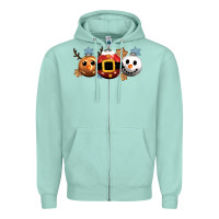 Seafoam christmas Zipper Hoodie - CowGirlArtShop
