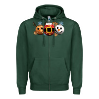 Sports Green christmas Zipper Hoodie - CowGirlArtShop