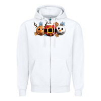 White christmas Zipper Hoodie - CowGirlArtShop