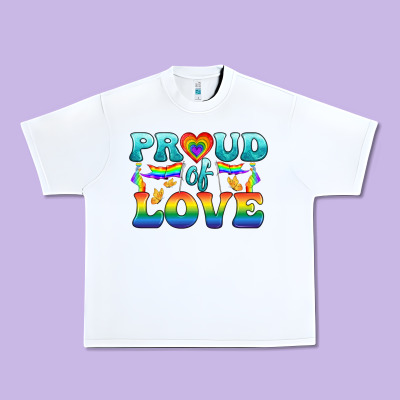 Lgbtq Proud Of Love Urban Heavy Tee Designed By Bundleandbundleshop