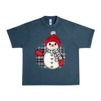 Midnight Navy grey christmas snowman Urban Heavy Tee - JahusDesignShop