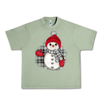 Grey Christmas Snowman Urban Heavy Tee | Teevron