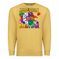 Antique Gold Neurodiversity is beautiful Premium Sweatshirt - FaDigitalArtStudio