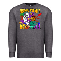 Charcoal Heather Neurodiversity is beautiful Premium Sweatshirt - FaDigitalArtStudio
