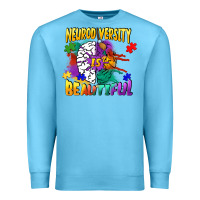 Ocean Blue Neurodiversity is beautiful Premium Sweatshirt - FaDigitalArtStudio