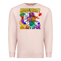 Pale Pink Neurodiversity is beautiful Premium Sweatshirt - FaDigitalArtStudio