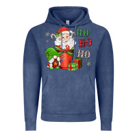 Vintage Denim ho ho ho gnome santa coffee cup Vintage Hoodie - MaliasSmallBusiness