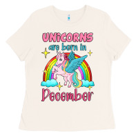 Bone unicorns are born in december Ladies Tee - Jasminsmagicworld