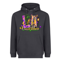 Smoke Louisiana LA Mardi Gras Heavyweight Hoodie - FaDigitalArtStudio