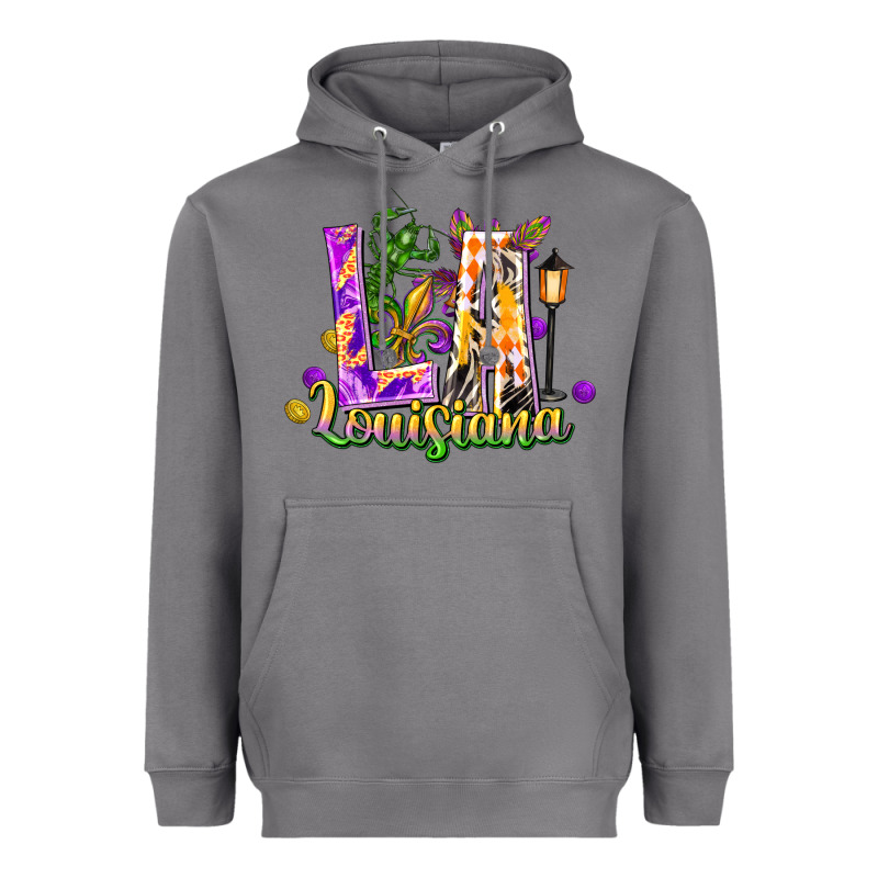 Louisiana La Mardi Gras Heavyweight Hoodie by FaDigitalArtStudio | Teevron