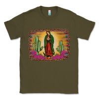 Army Green western our lady of Guadalupe Classic Tee - JahusDesignShop