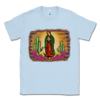 Dusty Blue western our lady of Guadalupe Classic Tee - JahusDesignShop
