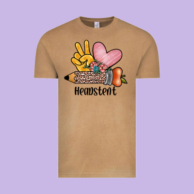 Peace Love Headstent Vintage Tee Designed By Jahusdesignshop