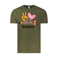 Vintage Olive peace love headstent Vintage Tee - JahusDesignShop