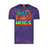 Cloud Purple Pride LGBTQ Free Mom Hugs Vintage Tee - BundleAndBundleShop