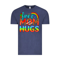 Vintage Denim Pride LGBTQ Free Mom Hugs Vintage Tee - BundleAndBundleShop
