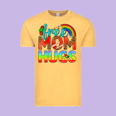 Pride Lgbtq Free Mom Hugs Vintage Tee Designed By Bundleandbundleshop