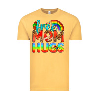 Vintage Mustard Pride LGBTQ Free Mom Hugs Vintage Tee - BundleAndBundleShop