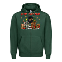 Sports Green merry christmas Zipper Hoodie - CowGirlArtShop