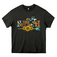 Asphalt western faith arrow sunflowers Heavy Core Tee - BarkalooDesign