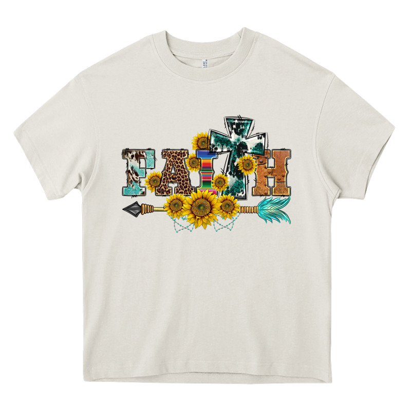 Western Faith Arrow Sunflowers Heavy Core Tee by BarkalooDesign | Teevron