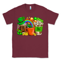 Burgundy St. Patricks Day Coffee Cups Classic Tee - BundleAndBundleShop