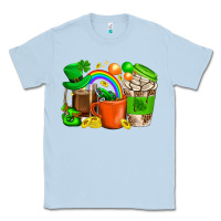 Dusty Blue St. Patricks Day Coffee Cups Classic Tee - BundleAndBundleShop
