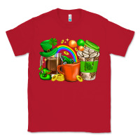 Red St. Patricks Day Coffee Cups Classic Tee - BundleAndBundleShop