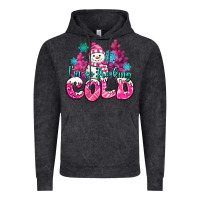 Vintage Black im so freaking cold pink christmas snowman Vintage Hoodie - MaliasSmallBusiness
