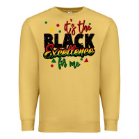 Antique Gold It's the black excellence for me Premium Sweatshirt - FaDigitalArtStudio