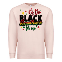 Pale Pink It's the black excellence for me Premium Sweatshirt - FaDigitalArtStudio