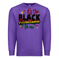 Purple It's the black excellence for me Premium Sweatshirt - FaDigitalArtStudio